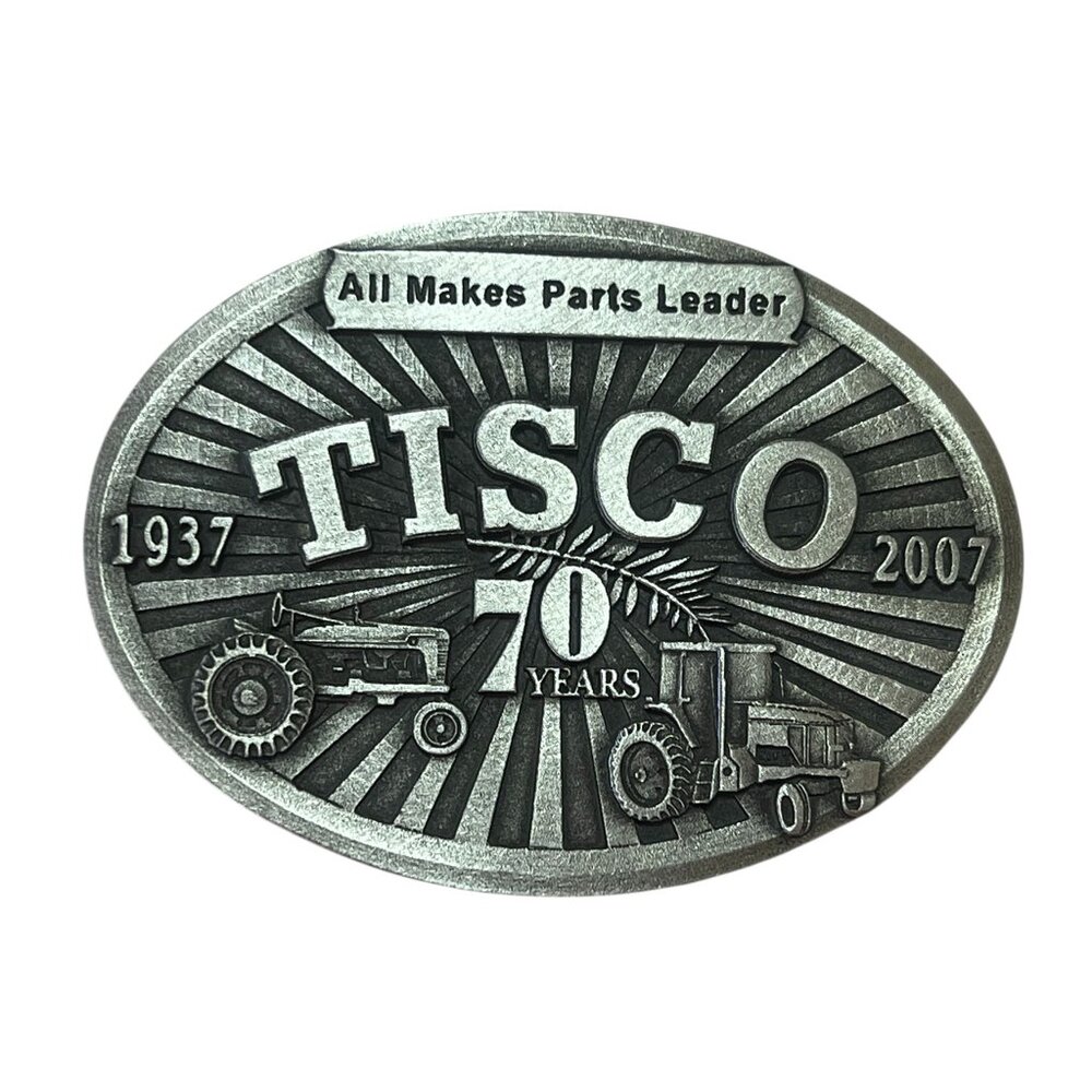 TISCO Belt Buckle Tractor Implement 70th Anniversary Commemorative 1937-2007 VTG